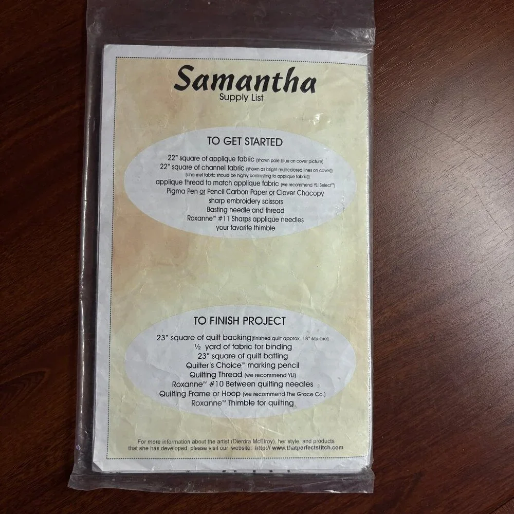 Vintage Samantha Cat Applique Pattern